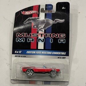 Hotwheels (Ford Mustang Mania Red Convertible)  Toy Car